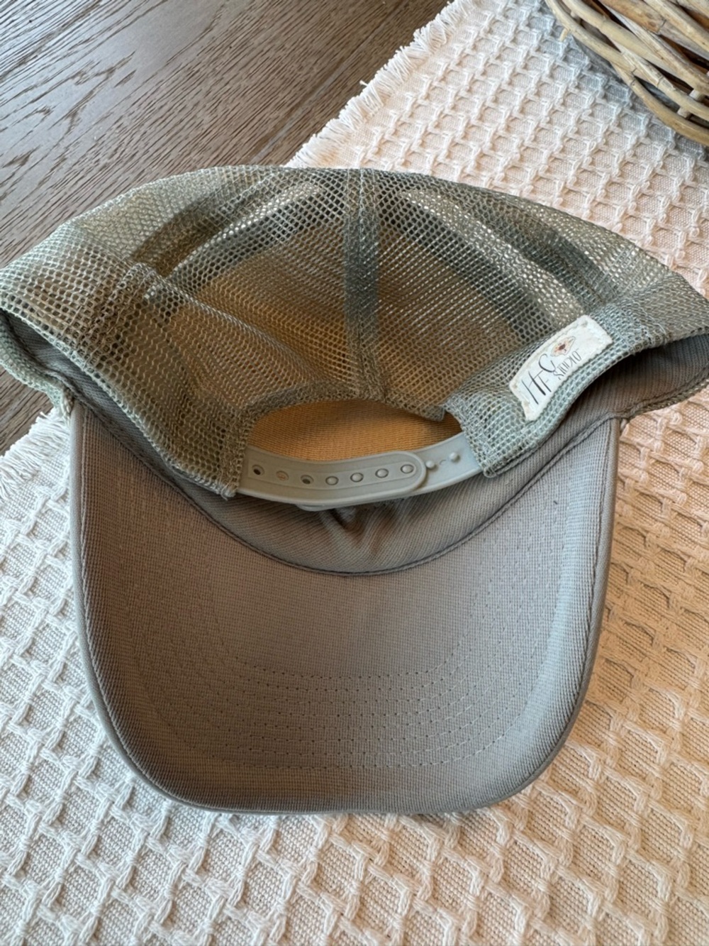 HEC Studio Gray Trucker Hat with Evileye  Design Patch for good vibes! - Picture 2 of 4